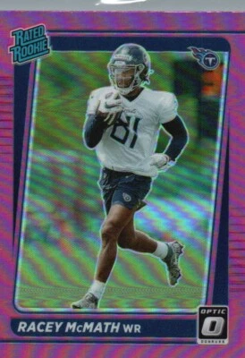 2021 Donruss #P-316 Racey McMath Optic Rated Rookie Preview Pink - Image 1 of 2