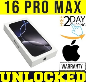 APPLE IPHONE 16 PRO MAX 256GB NEGRO (DESBLOQUEADO DE FÁBRICA) ✅NUNCA ACTIVADO✅❖SELLADO❖ - Imagen 1 de 2