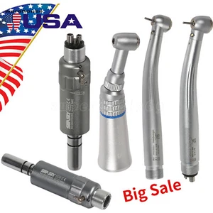 Dental High /Low Speed Handpiece Push Button 2/4Holes Kit E-generator LED/No-LED - Picture 1 of 38