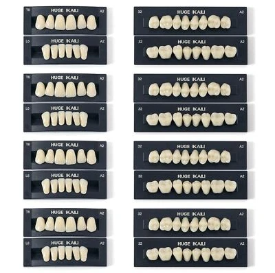 28/112Pcs JMU Dental Acrylic Resin Denture Synthetic False Teeth A1/A2/A3, T6/T8