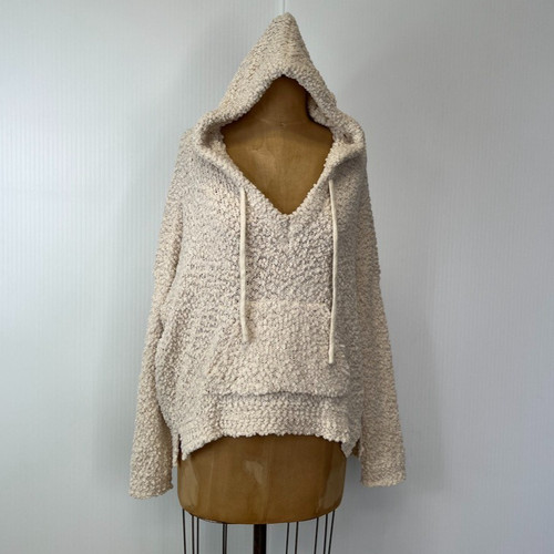 OFF WHITE Maglione Altard State donna maglia piccola maglione tasca cappuccio scollo a V anima soffice ne