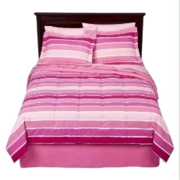 QUEEN  - Springmaid  - Stripes in Shades of Pink  COMFORTER - Image 1 of 1