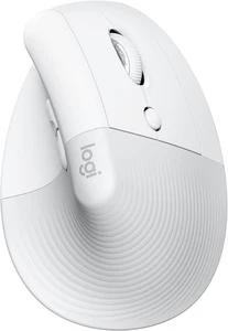 Logitech Lift Vertical Ergonomic Mouse, Wireless, Bluetooth or Logi White - Picture 1 of 12