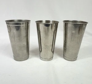 Stainless Steel Hamilton Beach Commercial Malt Cups No. 18-8 Set of 3 READ - Picture 1 of 7