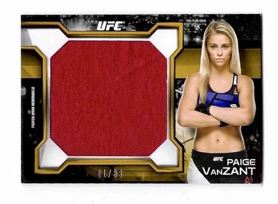 2016 Topps UFC Knockout Relics Gold Parallel PAIGE VANZANT - Image 1 of 2