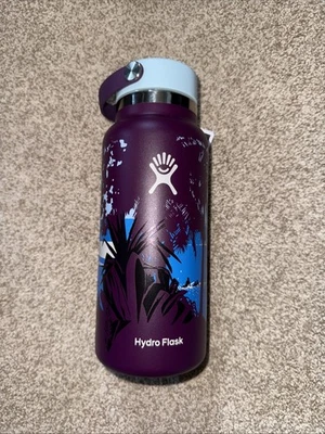 Limited Edition Hydro Flask 32oz Wide Mouth Kailah Ogawa Eggplant Color Hawaii - Image 1 of 4