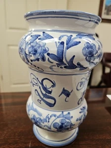 Handbemaltes Albarello Pharm Glas Vintage El Bocal Venezia Italien 8,5 Zoll - Bild 1 von 11