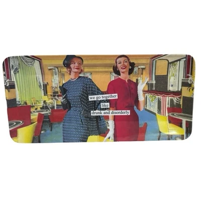 Melamine Tray We Go Together Like Drunk and Disorderly Bar Humor Retro 14X7 - Image 1 of 4