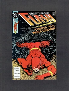Flash #41 DC Comics Edad de Cobre 1990 Casi Nuevo (9.4) El Hombre Vivo Más Rápido Alto Grado - Imagen 1 de 2