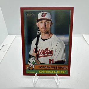 2025 Topps Heritage Red Border JORDAN WESTBURG - Baltimore Orioles - Bild 1 von 2