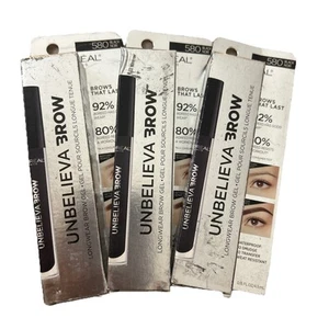 L’Oreal Unbelieva Brow Gel Longwear Waterproof 580 Black-3 Pack! - Picture 1 of 1