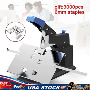 A3 Manual Flat Saddle Stitching Dual Stapler Binder Book Binding Machine 6.5mm - Bild 1 von 12
