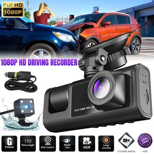1080P 3 Objektiv Auto Dashcam Front/Rück/Innen Videorecorder Kamera G-Sensor - Bild 1 von 32