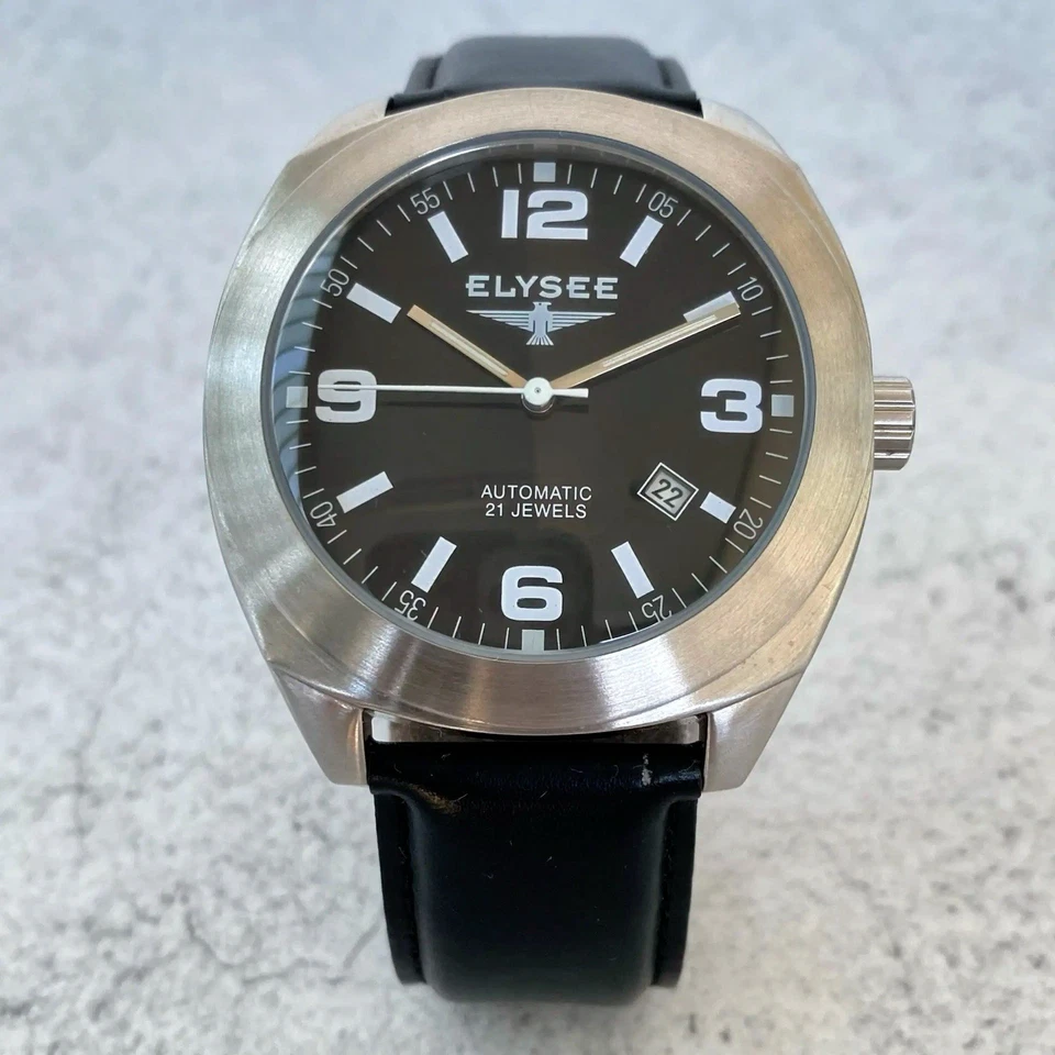 Автоматические часы Elysee с черным циферблатом 6532008 45 мм Quickset дата - Изображение 1 из 4