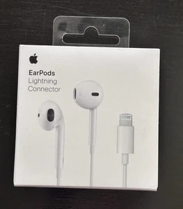 Apple Earbud Headphones - Wired ( connector ) - White - Original - Photo 1 sur 2