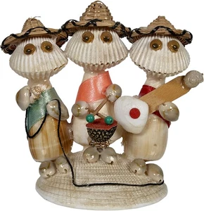 Estatuilla de 3 conchas de banda de tres hombres (juego de 3) - Imagen 1 de 1
