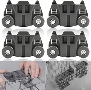 4Pack Dishwasher Premium Wheels Lower Rack Fits Kenmore Elite Dishwasher Parts - Picture 1 of 8