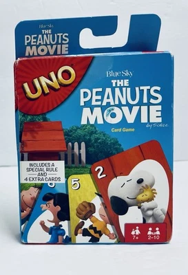 UNO The Peanuts Movie Card Game Charlie Brown Snoopy Complete w/ Instructions - Image 1 of 4