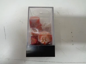 CHESSEX Dungeons & Dragons CHX 26443 Red White Gold OOP Polyhedral Dice Set - Picture 1 of 4