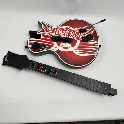 Mando Xbox 360 Inalámbrico Gibson Les Paul Guitar Hero Aerosmith Piezas/Reparación Foto 1 de 4