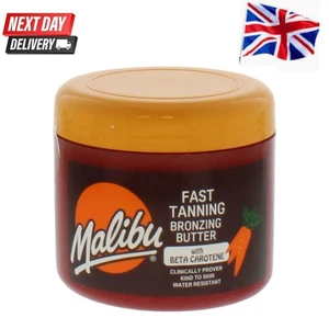 Malibu Sun Bronzing Fast Tanning Body Butter with Beta Carotene, Tropical Cocon - Picture 1 of 5