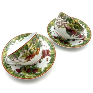 Hermes Tea Cup & Saucer Porcelain Tableware Pythagore Pythagoras 2 Sets  Vintage - Picture 1 of 8