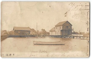 Rare California RPPC ALAMEDA, CA Rowing Club 1907 Photo Postcard - Picture 1 of 2