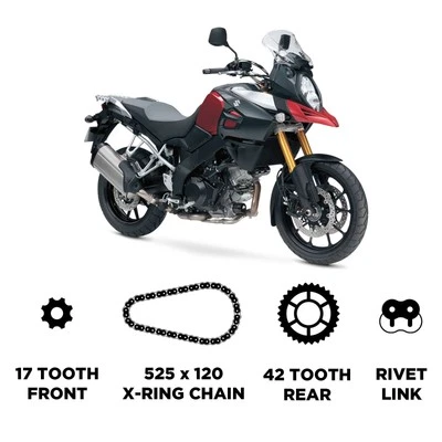 Kit de cadena y piñón de alta resistencia DID para Suzuki DL 1000 V-Strom 14-16 Foto 1 de 4