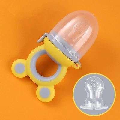 Juguete de dentición para bebés con función de alimentador de alimentos y diseño de malla de seguridad Foto 1 de 4