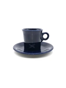 Fiesta Fiestaware Mug & Saucer HLC Homer Laughlin Tom & Jerry Cobalt Blue - Picture 1 of 6