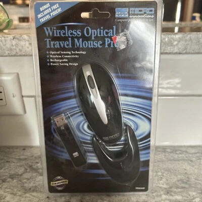 New - Micro Innovations Wireless Optical Travel Mouse Pro - PD920P (L) - Image 1 of 4