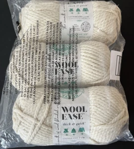 3 Pack Lion Brand Yarn Wool-Ease Thick & Quick Super Bulky Yarn Fisherman 640-99 - Picture 1 of 4