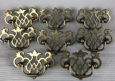 Lot 8 KBC Chippendale Brass pulls Batwing Drawer Handles KBC N17 486 2.5” 2 1/2” - Image 1 of 4