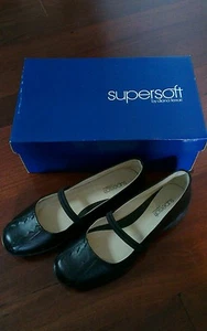 DIANA FERRARI Supersoft Black DAKOTA Leather Flat Casual/Work Shoes BNIB Sz 8 C - Picture 1 of 5