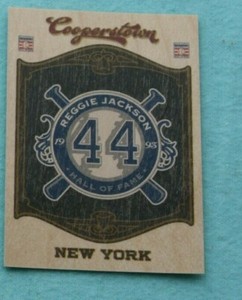 REGGIE JACKSON 2012 COOPERSTOWN HOF CLASSES TEAM #3 NEW YORK YANKEES