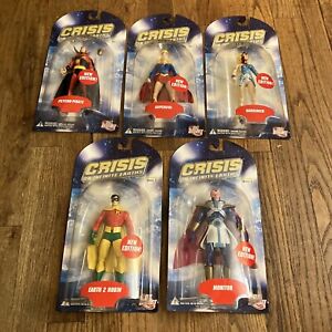 DC Direct Crisis on Infinite Earths 5 Action Figure lot Series 1 Complete In Box