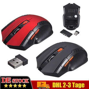 PC Maus Kabellos USB Wireless Mouse Gaming Computer Notebook Laptop Mäuse DHL - Bild 1 von 9
