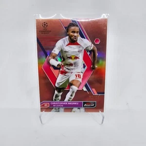 2023 Topps Finest UEFA UCL Christopher Nkunku Rose Gold Refractor /75 - Picture 1 of 4