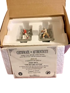 Longton Crown Grid Iron Heroes Jerry Rice Joe Montana MicroCozm Pewter NFL - Picture 1 of 4