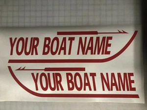 BOSTON WHALER Stil maßgeschneiderter BOOTSNAME Aufkleber auf Bestellung mit Ihrem Bootsnamen - Bild 1 von 1