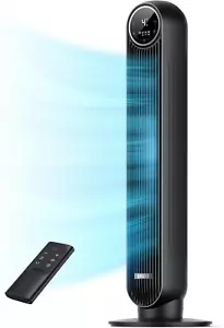 Tower Fan for Bedroom, 25Ft/S Velocity 28Db Quiet Floor Fan, 90° Oscillating Fan - Picture 1 of 12