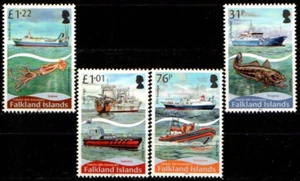GB Falkland Is 2017 Fisheries Boats 30th Ann SG 1381-1384 MNH SHIPS MARINE FISH - Picture 1 of 1