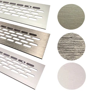 2x Lüftungsgitter Aluminium Lüftung Moderne Lüftungsgitter Lamellengitter Gitter - Bild 1 von 11