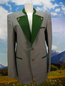 Trevira Vintage sehr lang Janker grau klassische Trachtenjacke Jacke Gr.102 / 50 - Bild 1 von 6