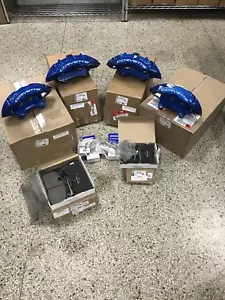 GM Brembo 2009-13 Chevy Corvette Blue ZR1 Front & Rear Brake Calipers + Pads - Picture 1 of 7