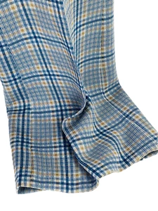 34 Haggar USA Mens 1970s Vintage Polyamid Pants Gray Blue Glen Check 34/30 - Picture 1 of 12