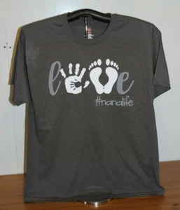 LOVE #nanalife T-Shirt XL, Gray - Foto 1 di 5