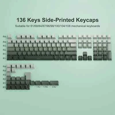 Side Printed Keycaps Double Shot PBT Keycaps For Cherry Gateron MX Switches New - Image 1 of 4