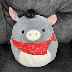 Squishmallow 12" Jason The Donkey With Red Bandana Retired Plush Stuffed Animal - Picture 1 of 13