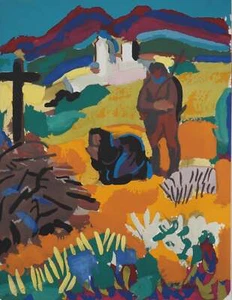 Pierre AMBROGIANI : La prière, Lithographie originale signée - Picture 1 of 6